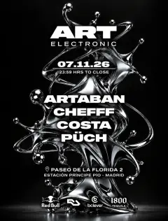 Flyer for ART ELECTRONIC UNDERGROUND at Art Club (Madrid), Saturday 7 November 2026