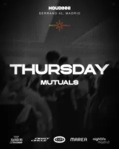 Flyer for HOUDINNI THURSDAYS - MUTUALS at Houdinni (Madrid), Thursday 12 November 2026