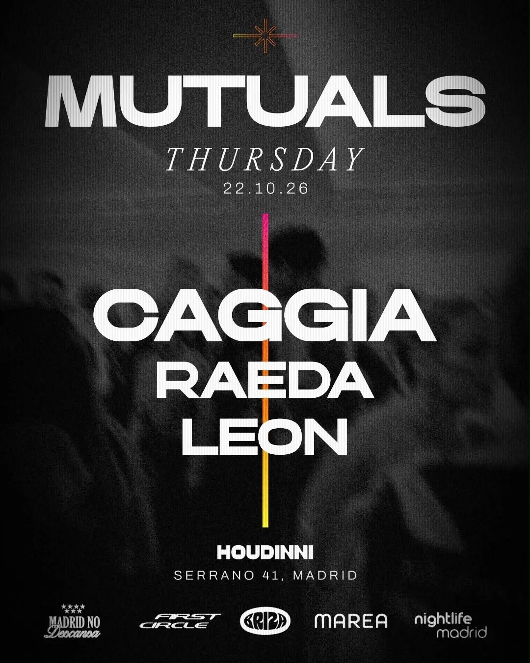 Flyer de HOUDINNI THURSDAYS - MUTUALS en Houdinni (Madrid), jueves 22 de octubre de 2026