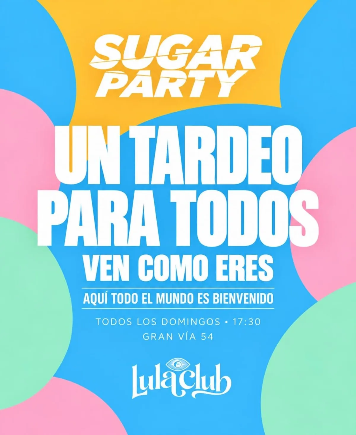 Flyer for Sugar Party at Lula Club (Madrid), Sunday 11 October 2026