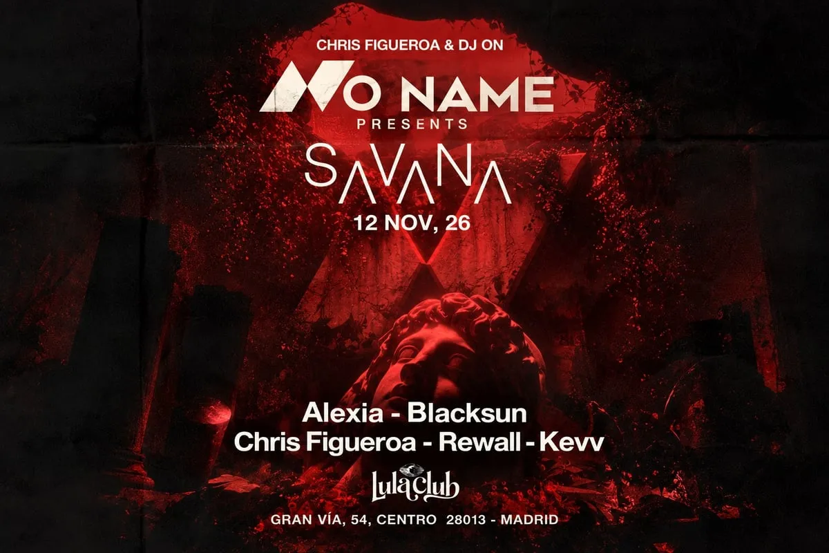 Flyer for NO NAME x SAVANA at Lula Club (Madrid), Thursday 12 November 2026