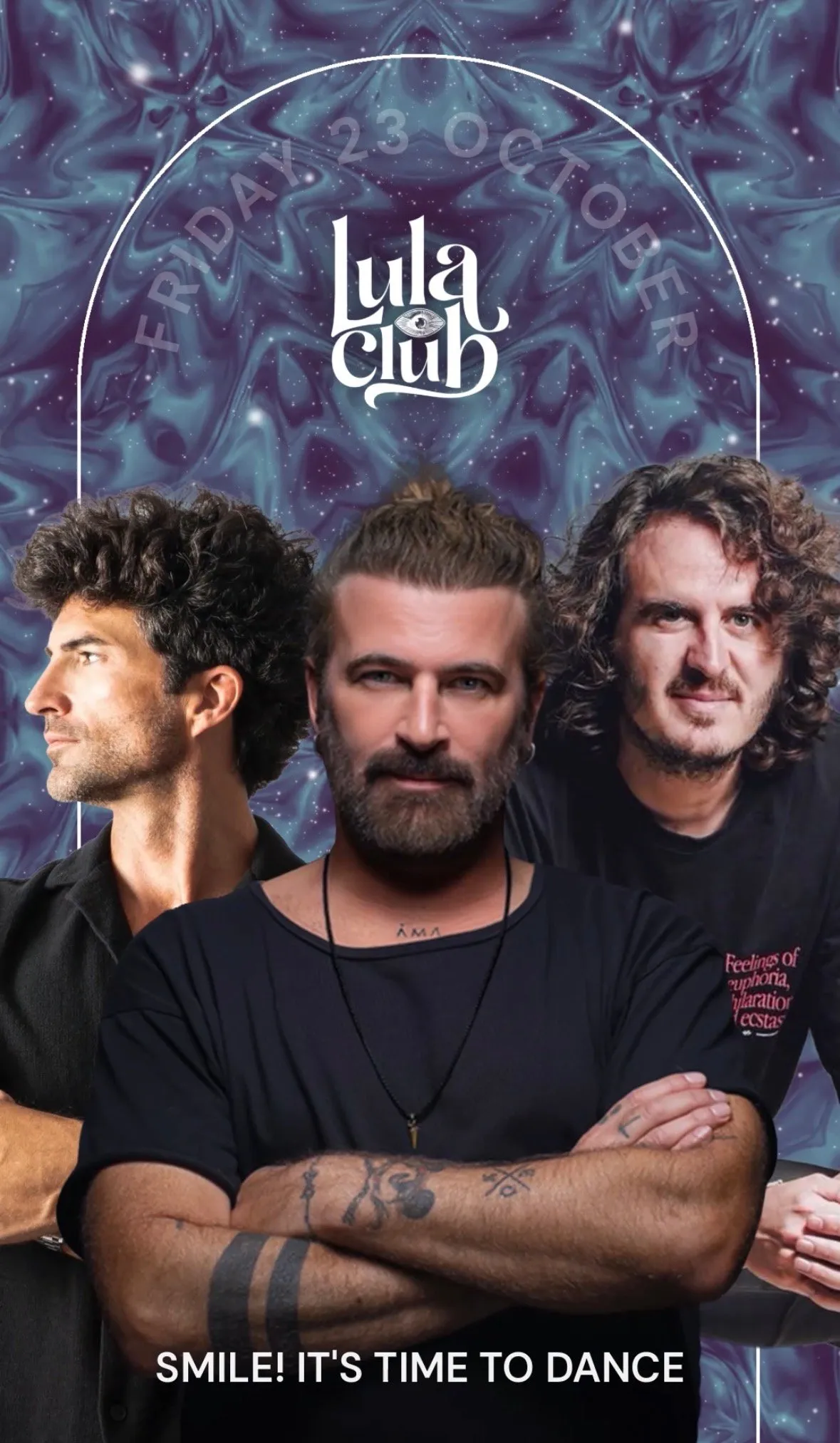 Flyer de Torrione, Luigii Nieto, Jp Candela en Lula Club (Madrid), viernes 23 de octubre de 2026