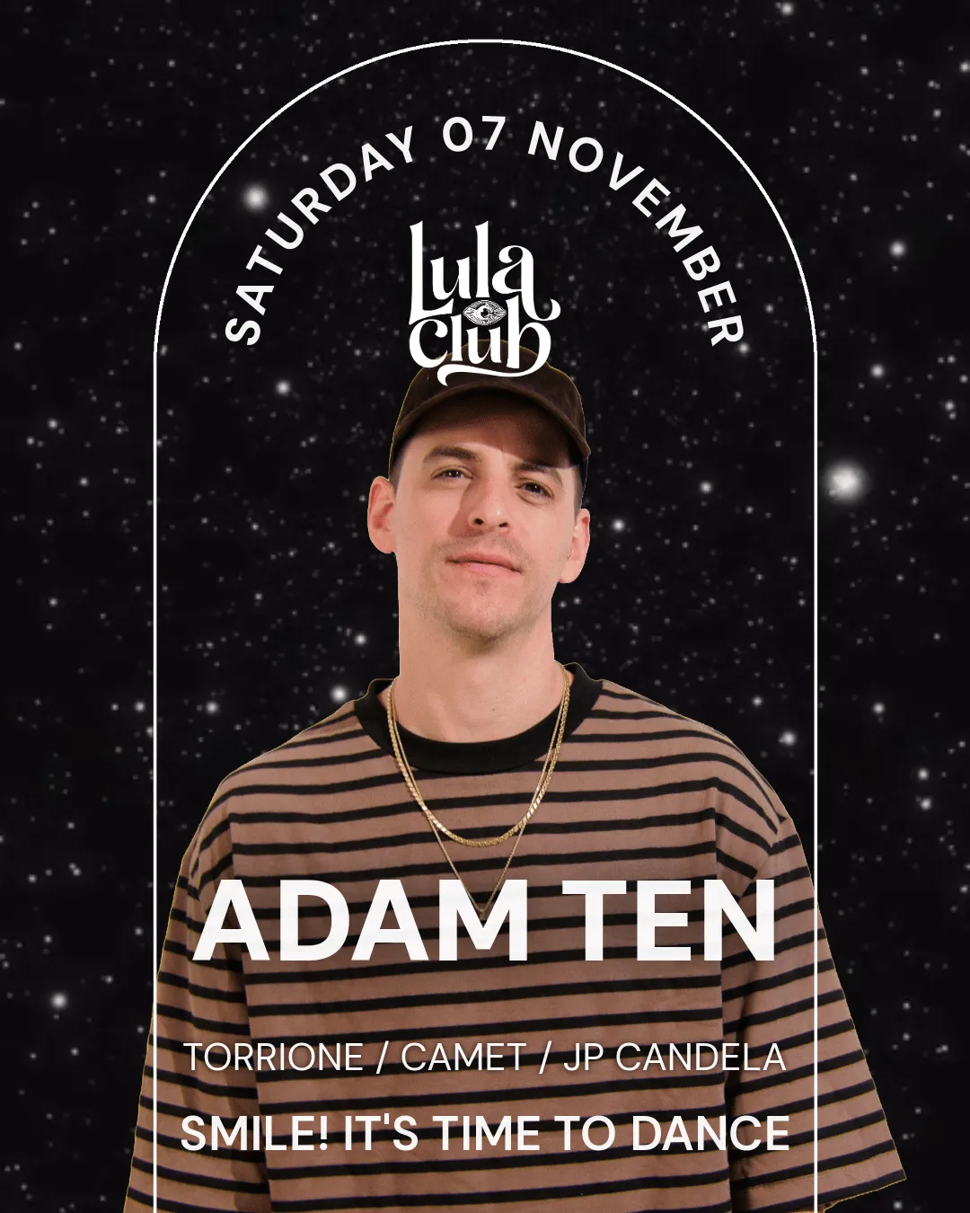 Flyer de ADAM TEN en Lula Club (Madrid), sábado 7 de noviembre de 2026