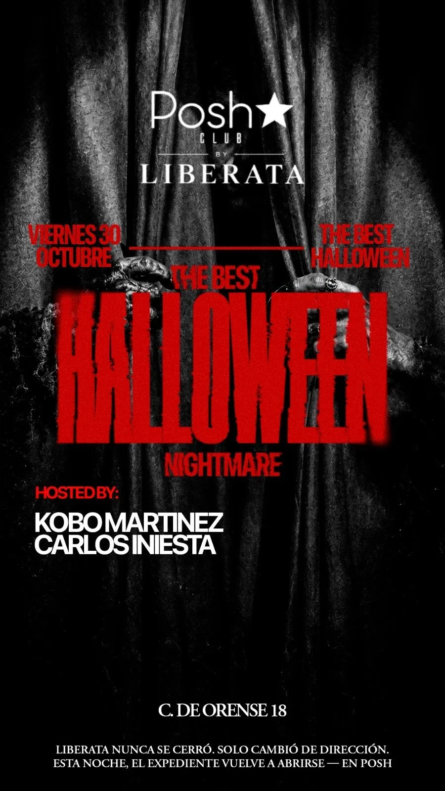 Flyer de VIERNES HALLOWEEN | POSH ⭐️ en Posh Club (Madrid), viernes 30 de octubre de 2026