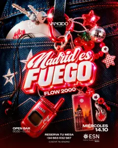 Flyer for VANDIDO by Madrid Es Fuego at Vandido (Madrid), Wednesday 14 October 2026