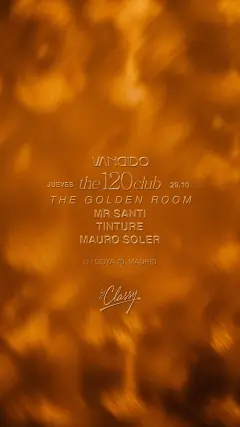 Flyer for "THE 120 CLUB" GOLDEN ROOM VANDIDO at Vandido (Madrid), Thursday 29 October 2026