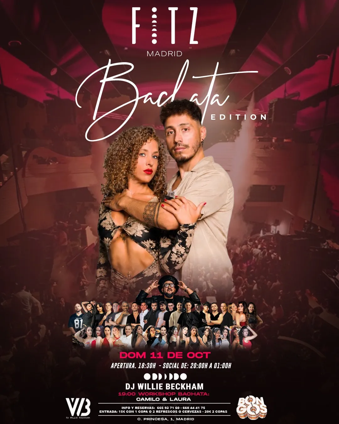 Flyer de TARDEO BACHATA EDITION x FITZ en Fitz Madrid (Madrid), domingo 11 de octubre de 2026