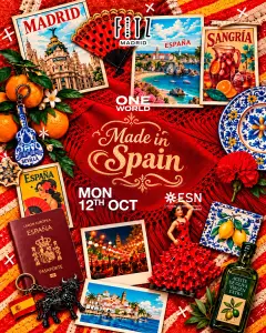 Flyer de FITZ x One World by ESN - MADE IN SPAIN en Fitz Madrid (Madrid), lunes 12 de octubre de 2026