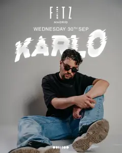 Flyer de KARLO x FITZ en Fitz Madrid (Madrid), miércoles 30 de septiembre de 2026
