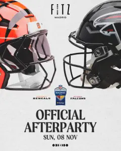 Flyer de OFFICIAL AFTERPARTY NFL x FITZ en Fitz Madrid (Madrid), domingo 8 de noviembre de 2026