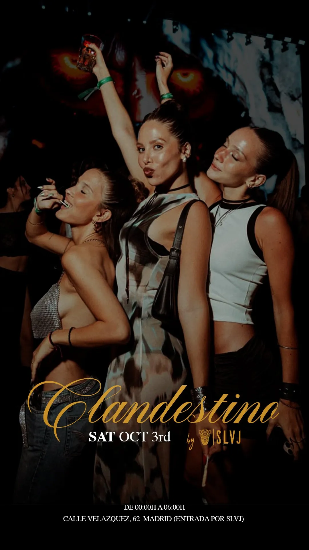 Flyer de CLANDESTINO SATURDAY en Fetén by SLVJ (Madrid), sábado 24 de octubre de 2026