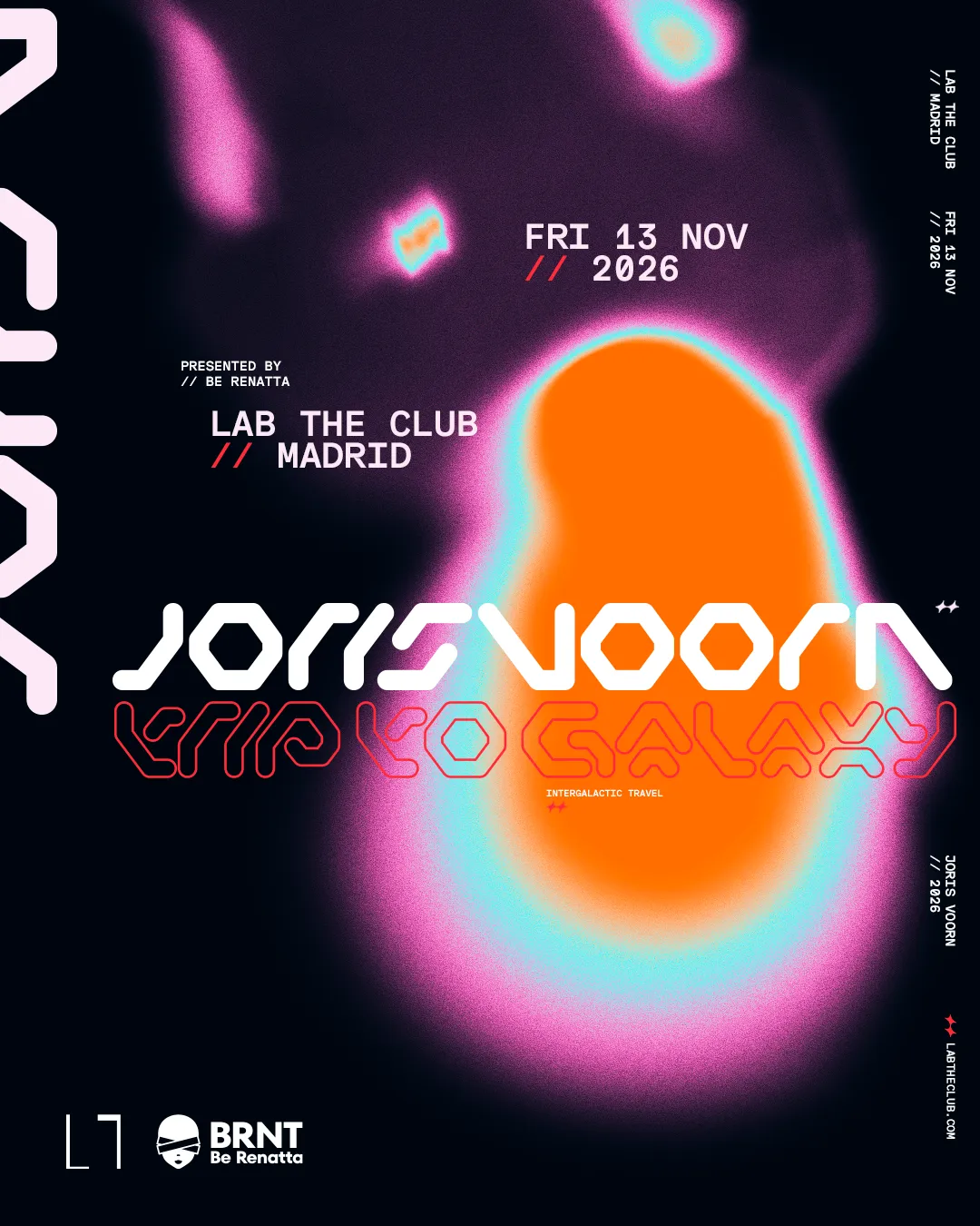 Flyer de Joris Voorn pres. A Trip To Galaxy en LAB theCLUB (Madrid), viernes 13 de noviembre de 2026
