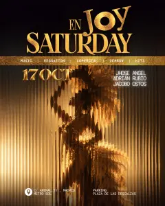 Flyer de SABADO JOY ESLAVA en Joy Eslava (Madrid), sábado 17 de octubre de 2026