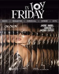 Flyer for VIERNES JOY ESLAVA at Joy Eslava (Madrid), Friday 6 November 2026