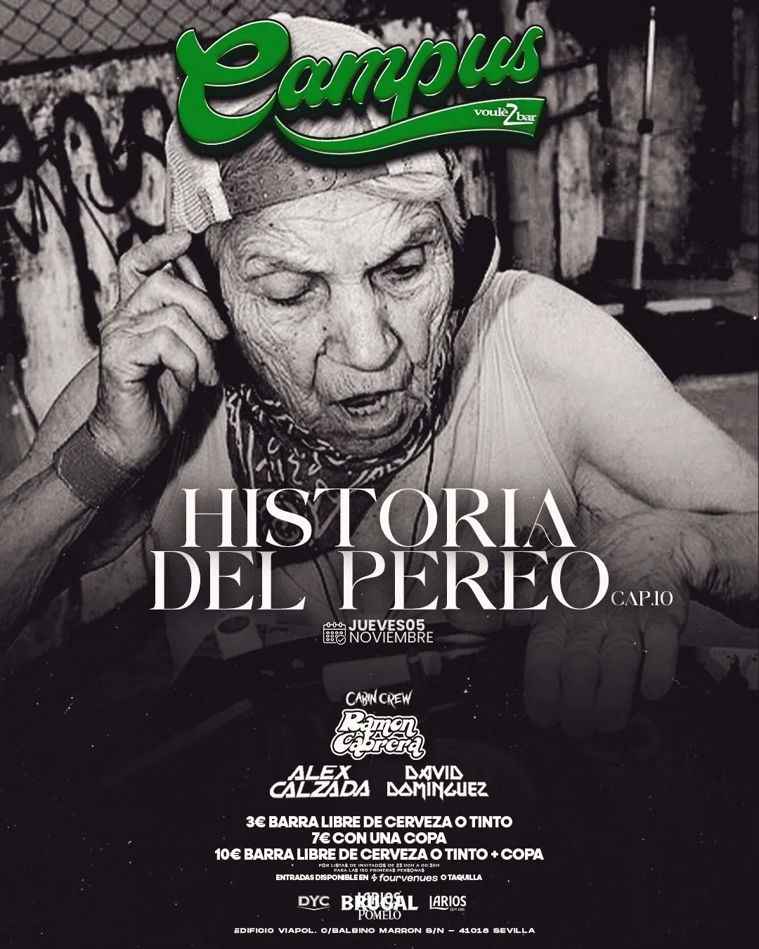 Flyer for CAMPUS VOULEZBAR - JUEVES at Voulezbar (Seville), Thursday 5 November 2026