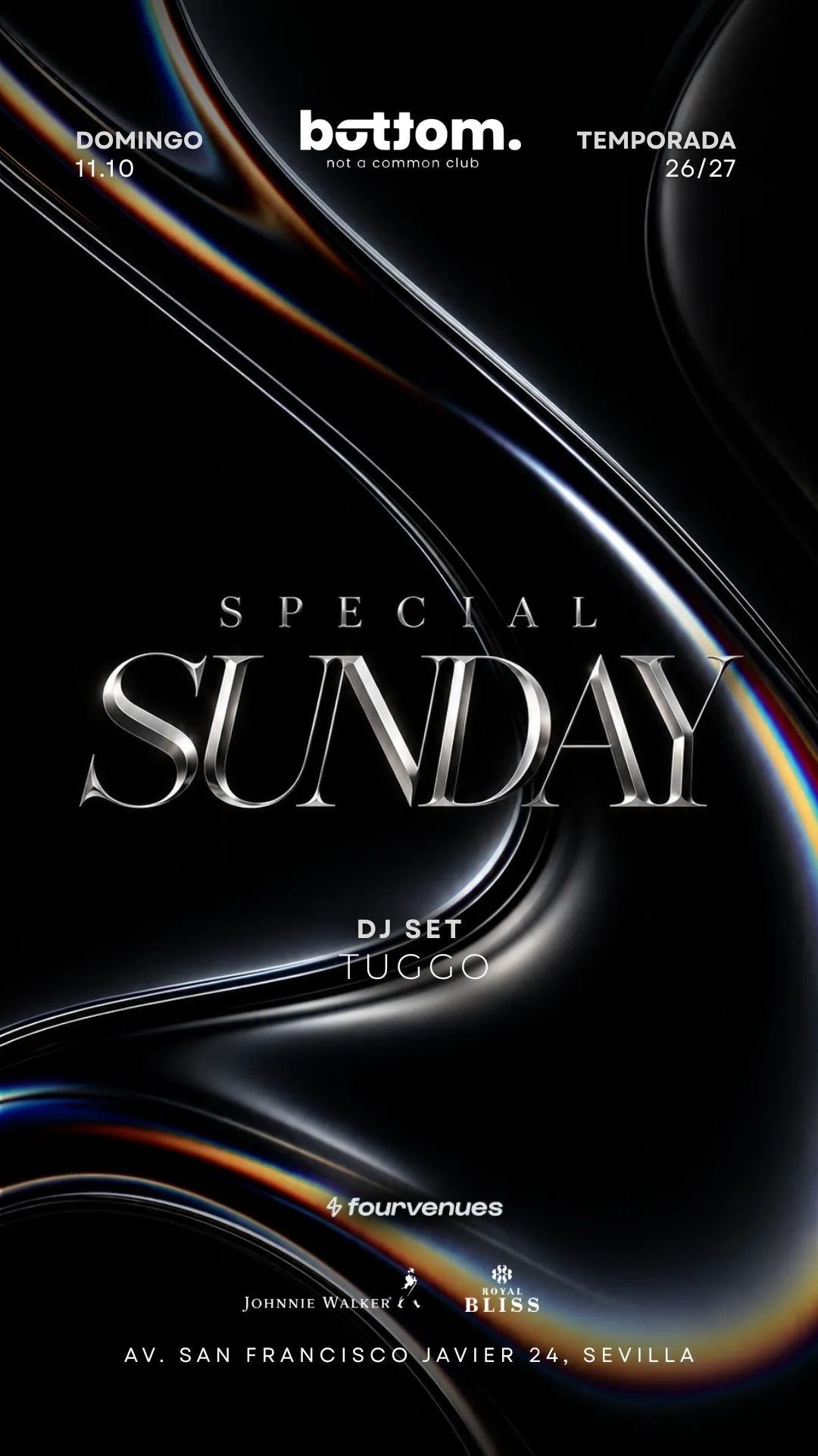 Flyer for ESPECIAL DOMINGO at Bottom (Seville), Sunday 11 October 2026