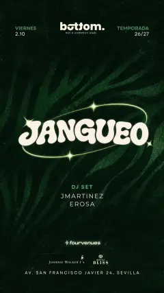 Flyer de VIERNES JANGUEO en Bottom (Sevilla), viernes 2 de octubre de 2026