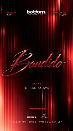 Flyer de SÁBADO BANDIDO en Bottom (Sevilla), sábado 3 de octubre de 2026