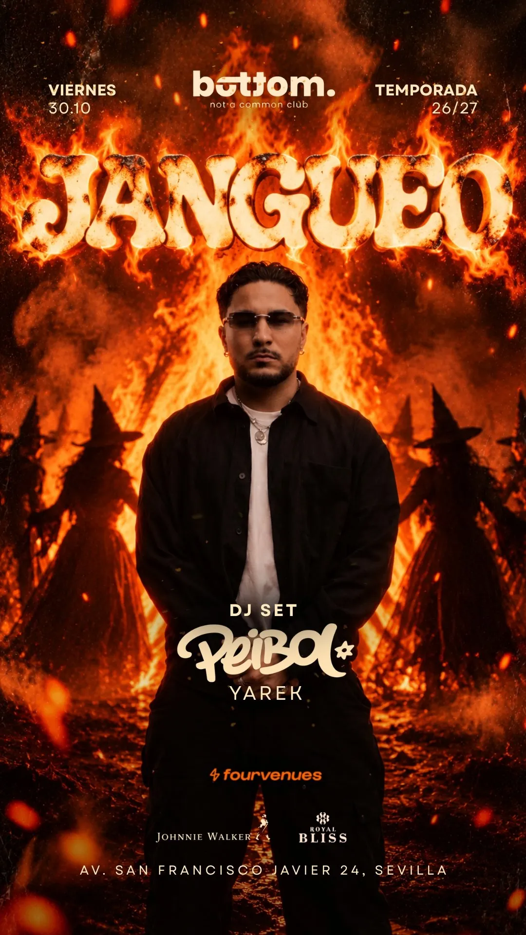 Flyer de VIERNES JANGUEO en Bottom (Sevilla), viernes 30 de octubre de 2026