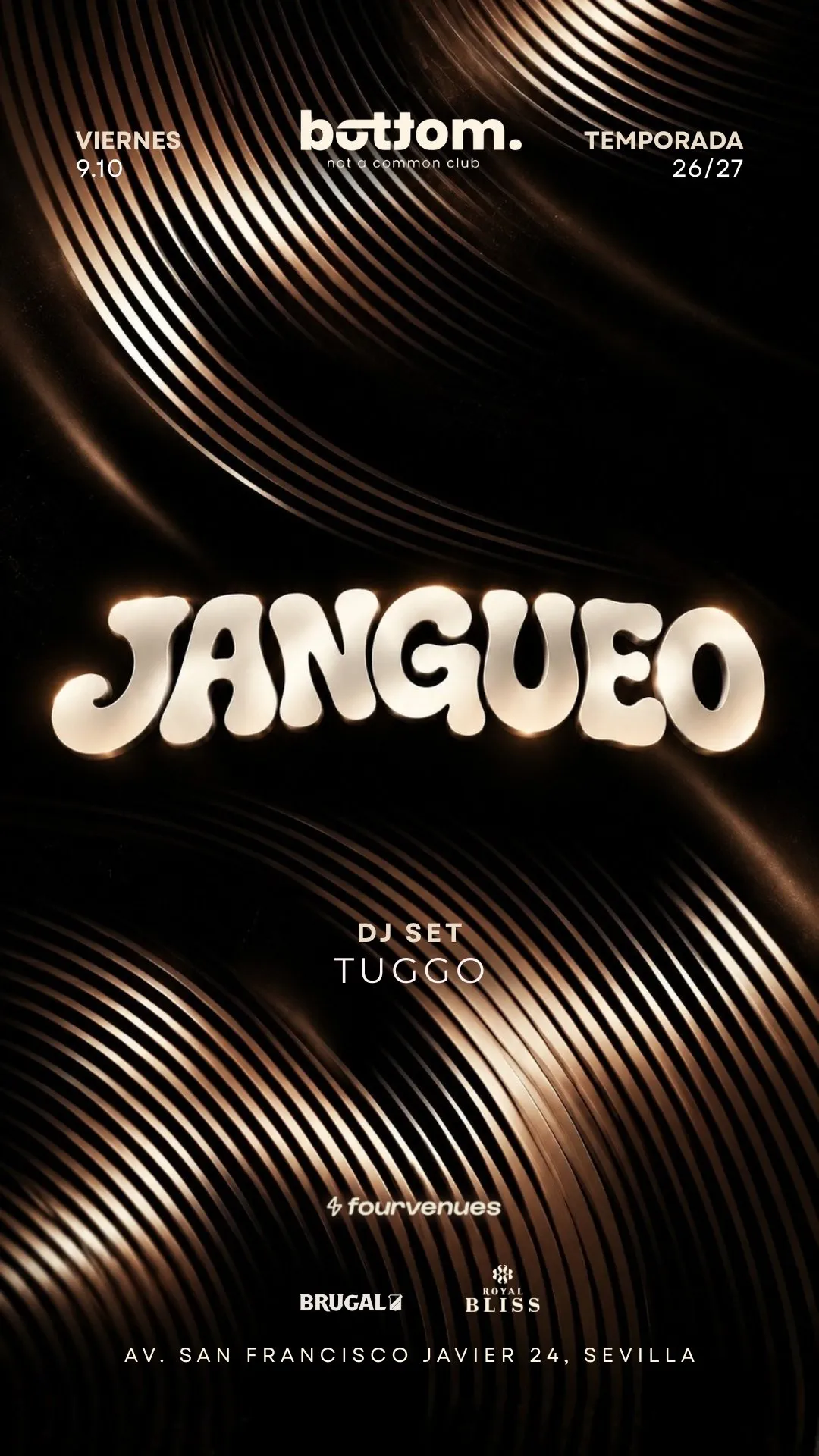 Flyer de VIERNES JANGUEO en Bottom (Sevilla), viernes 9 de octubre de 2026