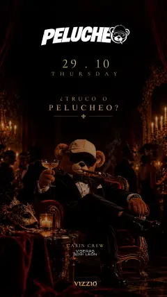 Flyer de 🎃 ¿TRUCO O PELUCHEO? 🎃 en Vizzio Club (Sevilla), jueves 29 de octubre de 2026