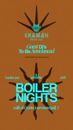 Flyer for CHAMAN at Chamán (Madrid), Friday 2 October 2026
