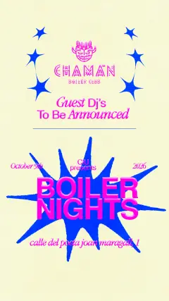 Flyer for CHAMAN at Chamán (Madrid), Friday 9 October 2026