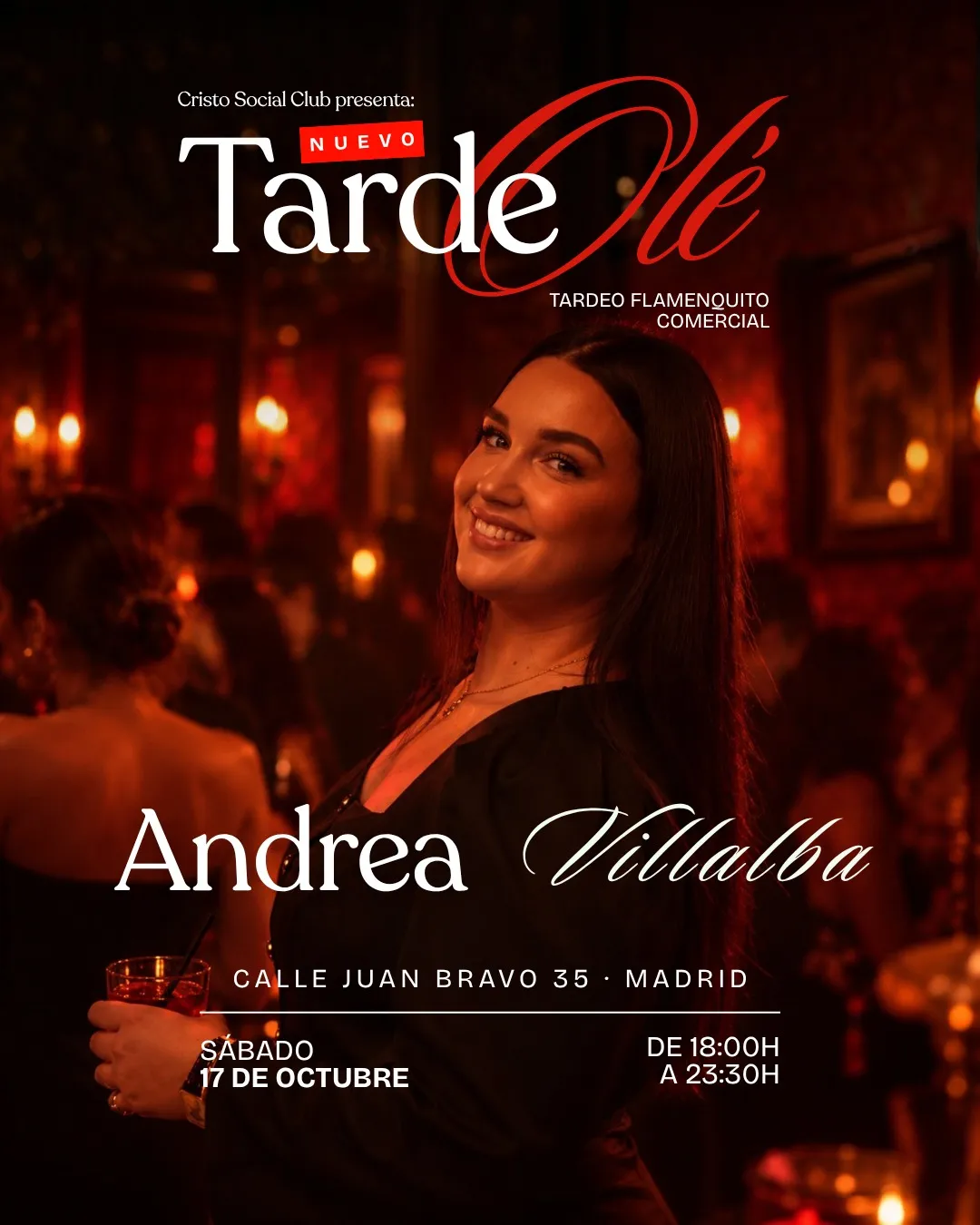 Flyer de TARDEOLÉ en CrisTo Social Club (Madrid), sábado 17 de octubre de 2026