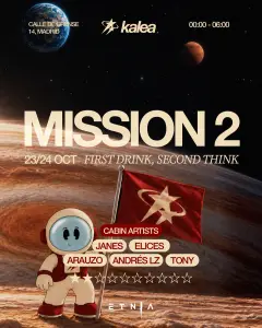 Flyer for MISSION 3 KALEA at Etnia (Madrid), Saturday 21 November 2026