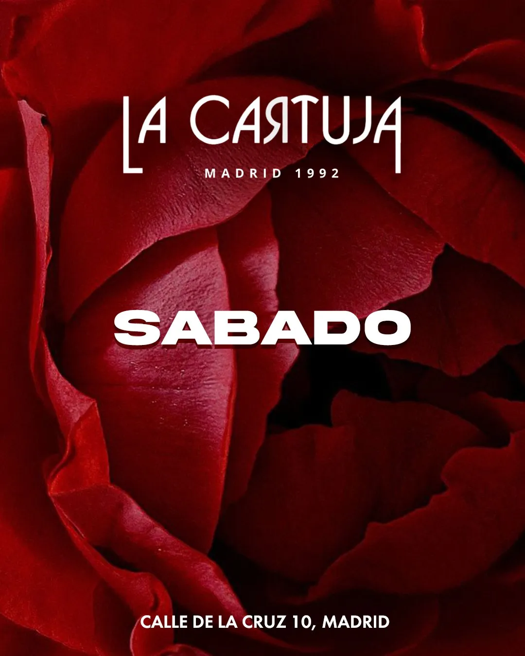 Flyer for Sábado at La Cartuja (Madrid), Saturday 3 October 2026