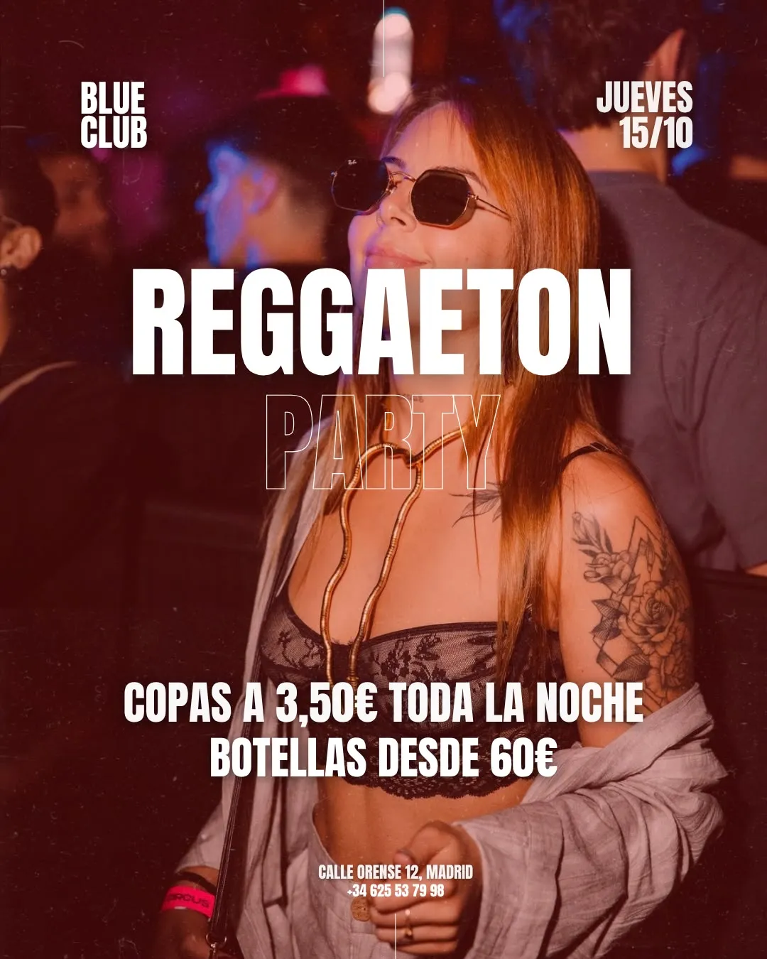 Flyer for COPAS A 3,5€ at Blue Club (Madrid), Thursday 15 October 2026