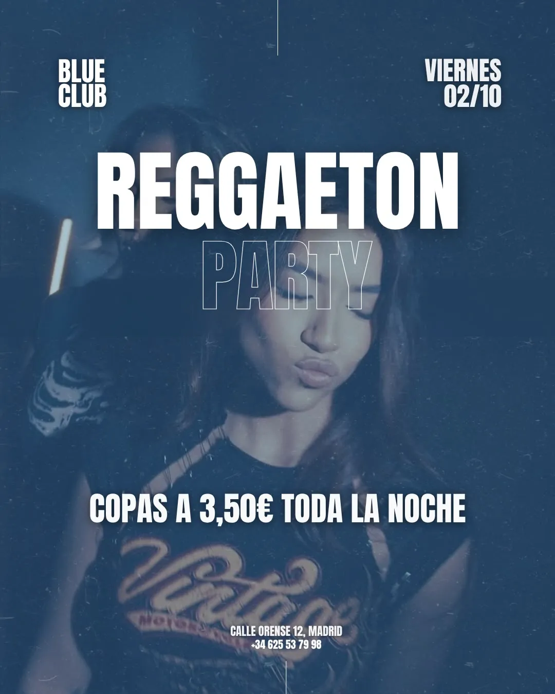 Flyer for COPAS A 3,5€ at Blue Club (Madrid), Friday 2 October 2026