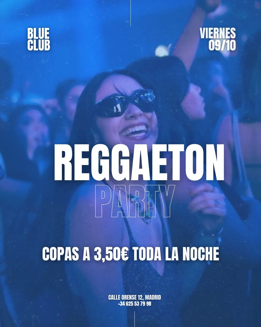 Flyer for COPAS A 3,5€ at Blue Club (Madrid), Friday 30 October 2026