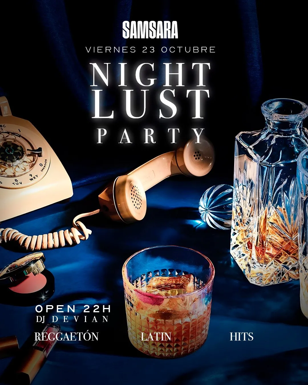 Flyer de NIGHT LUST PARTY en Samsara (Madrid), viernes 23 de octubre de 2026