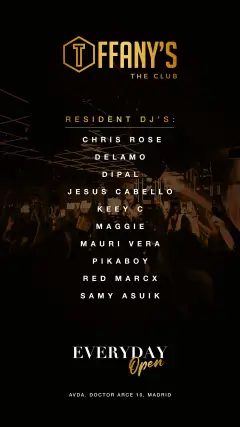 Flyer de SATURDAY'S at Tiffany's The Club en Tiffany's The Club (Madrid), sábado 5 de diciembre de 2026