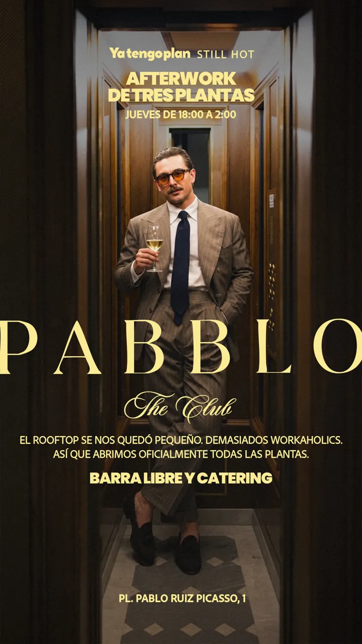 Flyer for Afterwork Pabblo Club at Yatengoplan (Madrid), Thursday 12 November 2026