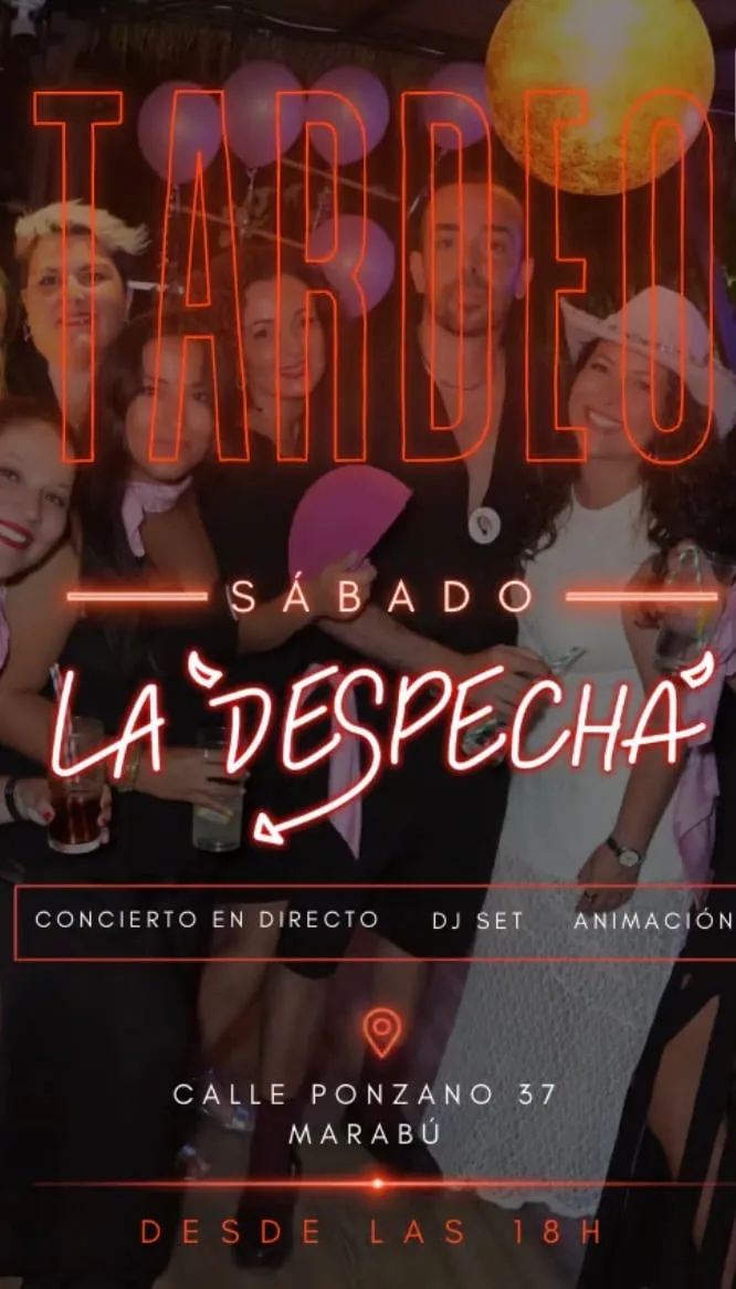 Flyer de LA DESPECHÁ - TARDEO MARABÚ SABADO en Marabú (Madrid), sábado 17 de octubre de 2026
