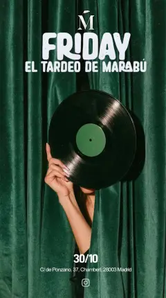 Flyer for MARABU VIERNES NOCHE at Marabú (Madrid), Friday 30 October 2026