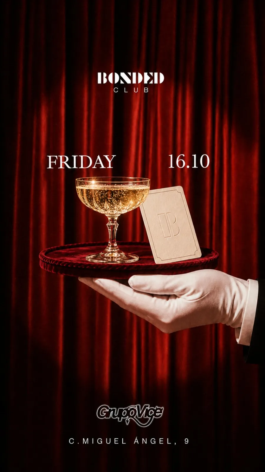 Flyer de Viernes BONDED en Bonded Club (Madrid), viernes 16 de octubre de 2026