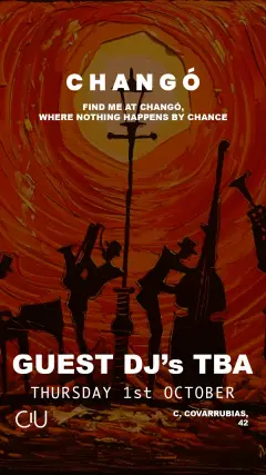 Flyer de CHANGO en Chango (Madrid), jueves 1 de octubre de 2026
