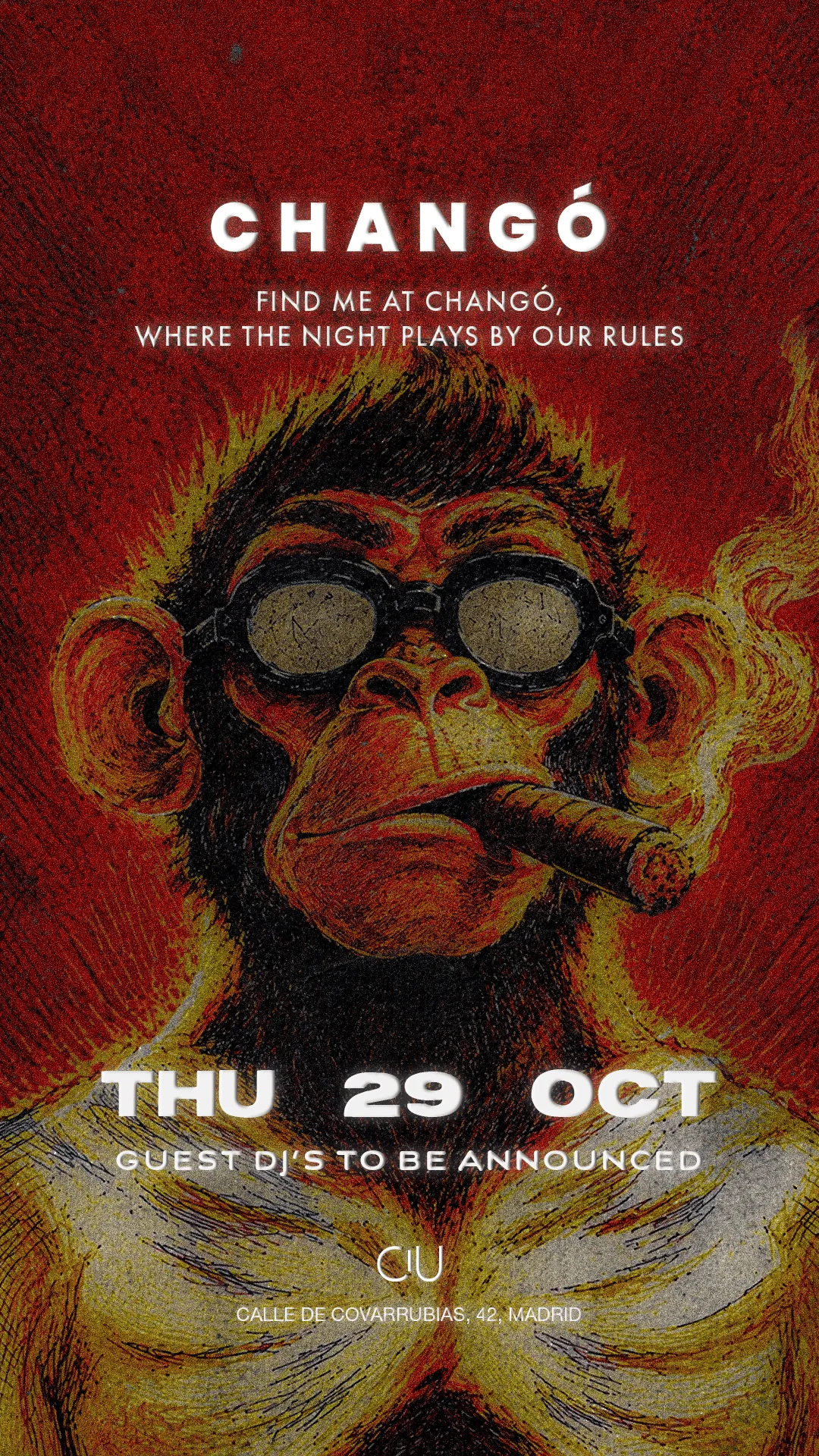 Flyer de CHANGO en Chango (Madrid), jueves 29 de octubre de 2026