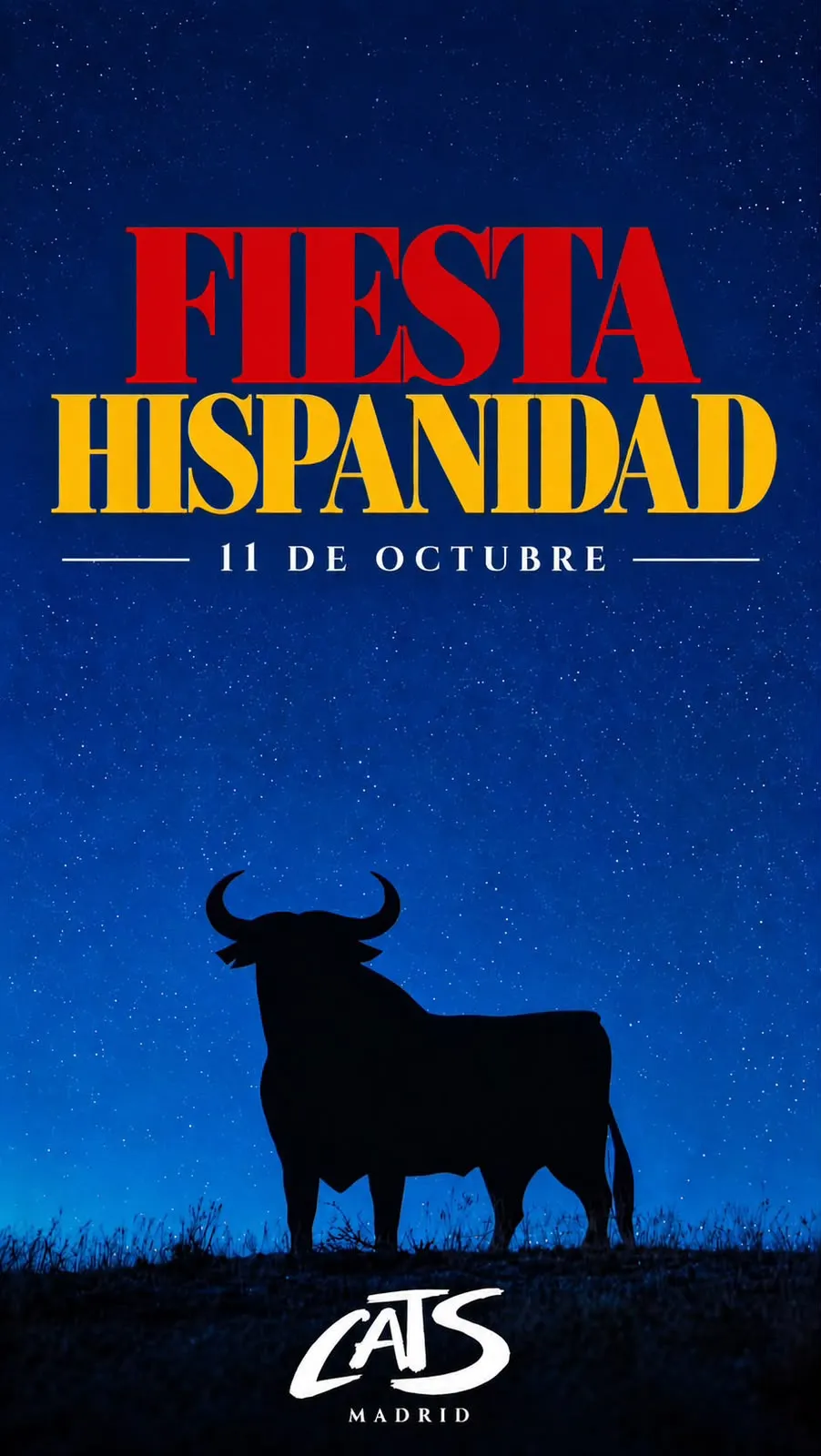 Flyer for DOMINGO 11oct HISPANIDAD CATS x BNM & ONLYNIGHTS at Cats (Madrid), Sunday 11 October 2026